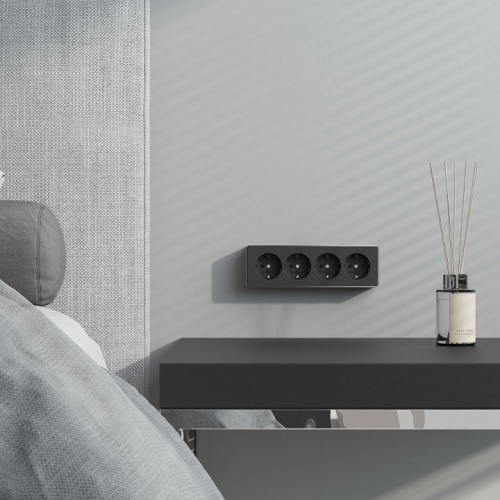 Розетка четверная с заземлением и со шторками Werkel Gallant W5072258 в Нижнем Новгороде фото 2