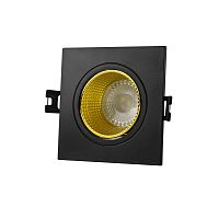 DK3071-BK+YE Встраиваемый светильник, IP 20, 10 Вт, GU5.3, LED, черный/желтый, пластик в Коломне