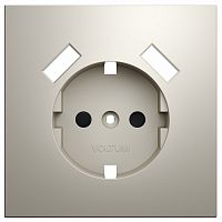 Накладка для розетки с заземлением и со шторками и 2хUSB type A Voltum S70 VLS000903 в Нижнем Новгороде