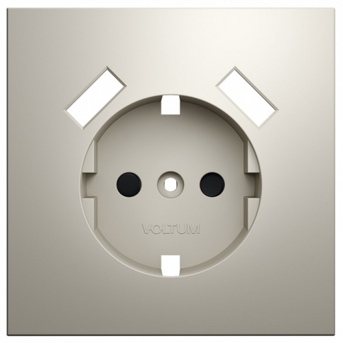 Накладка для розетки с заземлением и со шторками и 2хUSB type A Voltum S70 VLS000903 в Нижнем Новгороде