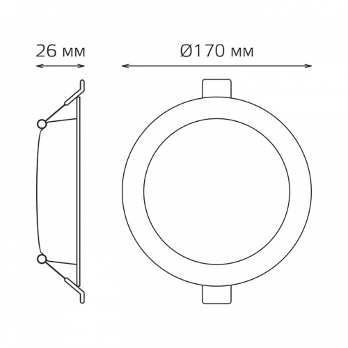 Встраиваемый светильник Gauss Elementary 997420218 в Нижнем Новгороде фото 6