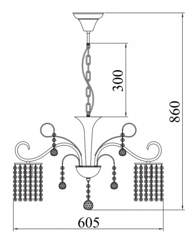 Подвесная люстра Freya Leona FR1127-PL-05-G в Нижнем Новгороде фото 2