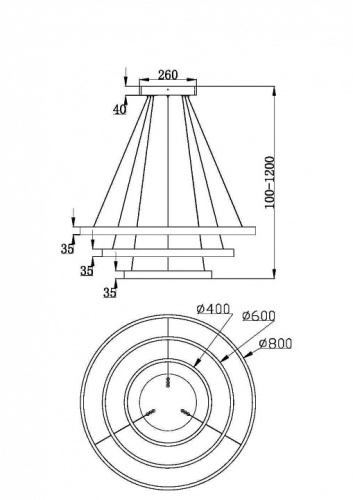 Подвесной светильник Maytoni Rim 3 MOD058PL-L100W3K в Архангельске фото 5