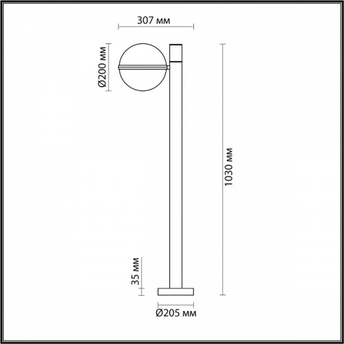 Наземный высокий светильник Odeon Light Lomeo 4832/1F в Чебоксарах фото 2