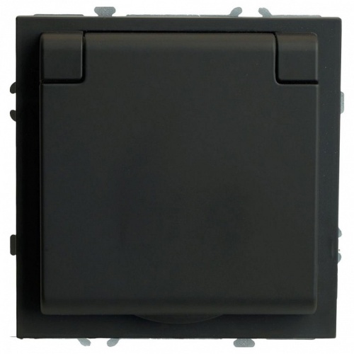 Розетка с заземлением и со шторкой, с крышкой Stekker Эмили 49855 в Нижнем Новгороде