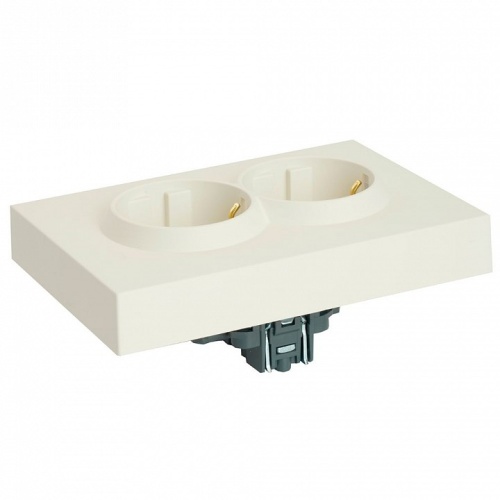 Розетка двойная с заземлением и со шторкой Stekker Эмили 49882 в Нижнем Новгороде фото 5