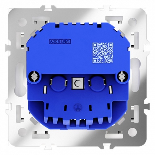 Розетка с заземлением и со шторкой и 2хUSB type A, без рамки Voltum S70 VLS040402 в Нижнем Новгороде фото 3