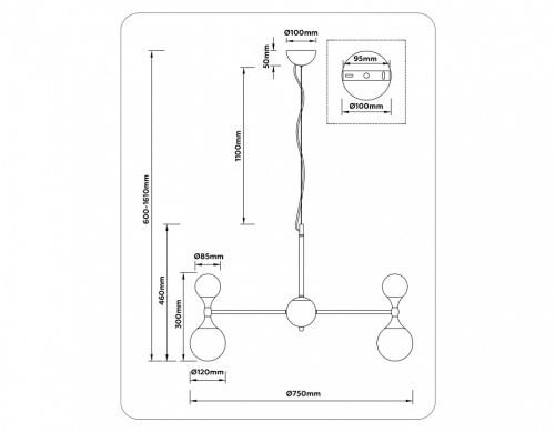 Подвесная люстра Ambrella Light LH LH51051 в Нижнем Новгороде фото 6