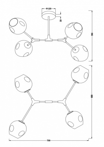 Накладной светильник Freya Desi FR5006CL-04B в Нижнем Новгороде фото 2