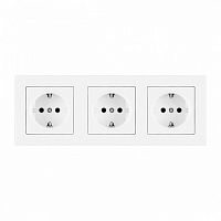 Розетка с заземлением и со шторкой Arte Milano SET06-3 SET06-3-40-1x3 white в Нижнем Новгороде