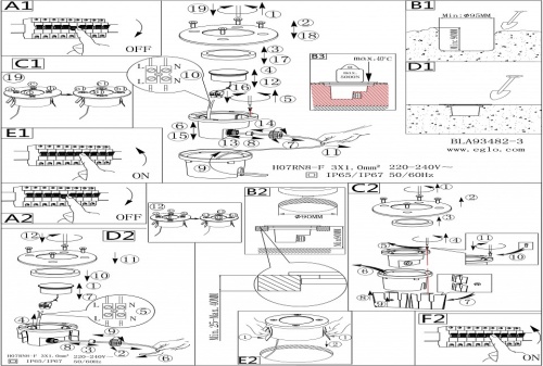 Встраиваемый в дорогу светильник Eglo Lamedo 93482 в Нижнем Новгороде фото 2