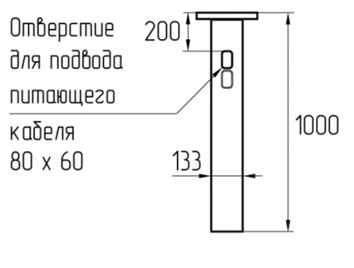 Закладная деталь EP1-D133-L1000 (SL) (Arlight, Сталь) в Котельниче