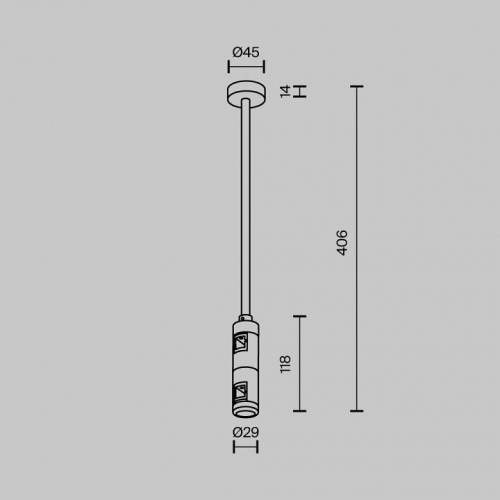 Основание на штанге Maytoni Accessories for tracks Flarity TRA158C-D1-B в Соколе фото 5