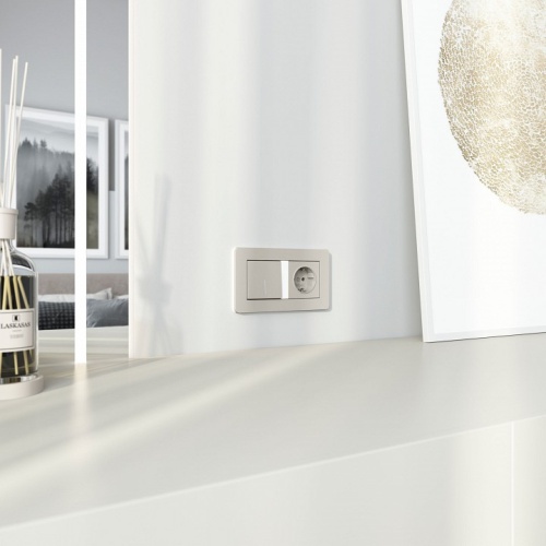 Розетка с заземлением и со шторкой, без рамки Werkel дымчатый W1271104 в Нижнем Новгороде фото 2