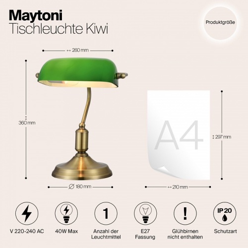 Настольная лампа офисная Maytoni Kiwi Z153-TL-01-BS в Новой Ляле фото 3