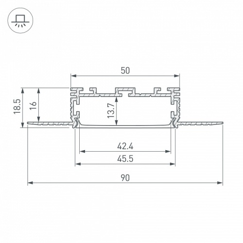 Профиль встраиваемый Arlight KLUS-POWER 028917 в Нижнем Новгороде фото 2