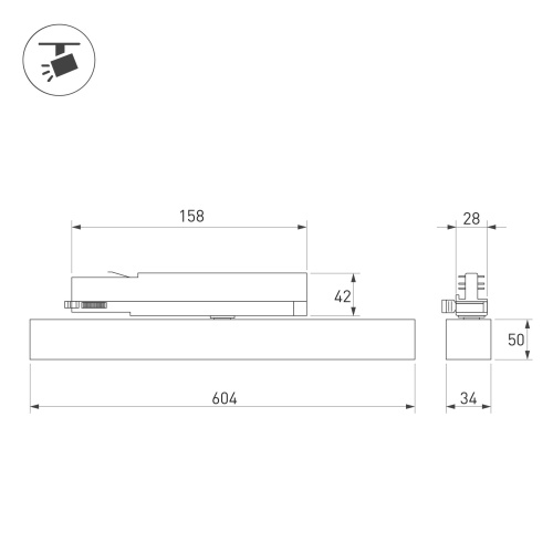 Светильник LGD-FLAT-4TR-S605-25W Warm3000 (BK, 100 deg, 230V) (Arlight, IP20 Металл, 3 года) в Ревде фото 7