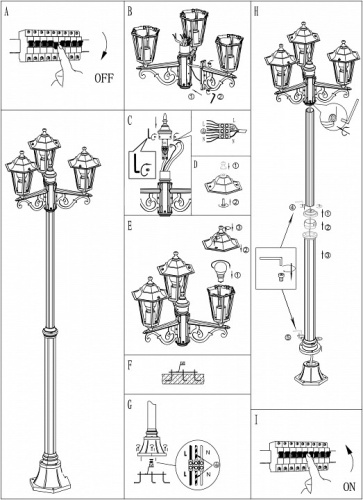 Фонарный столб Eglo Laterna 4 22145 в Нижнем Новгороде фото 2