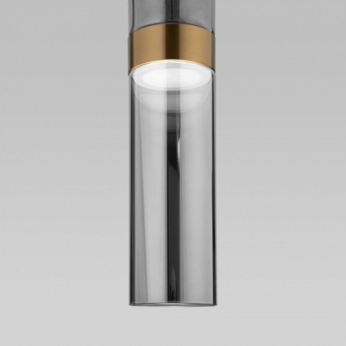 Подвесной светильник Eurosvet Lumen 50244/1 LED латунь/дымчатый в Симе фото 2
