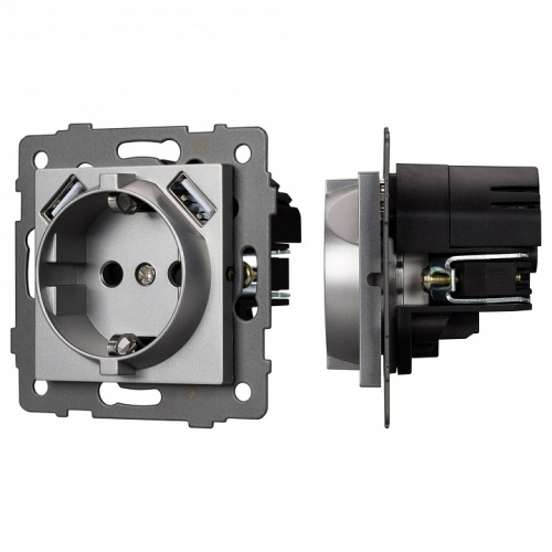 Розетка с заземлением и 2хUSB type A, без рамки Arlight SCT 049820 в Нижнем Новгороде