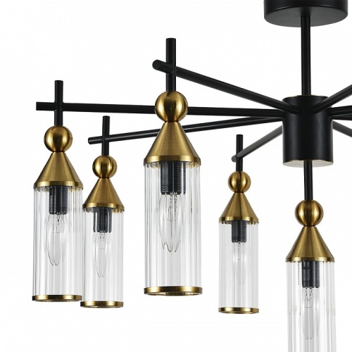 Люстра на штанге Indigo Torazzo 13037/9R Black в Нижнем Новгороде фото 2