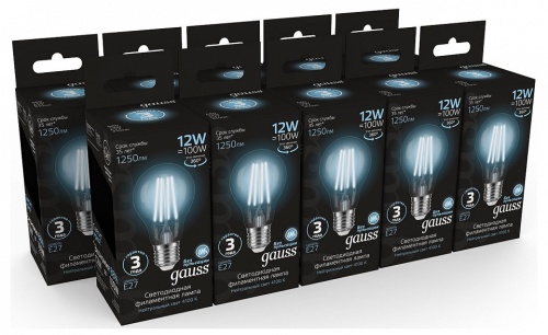 Лампа светодиодная Gauss Filament E27 12Вт 4100K 102902212 в Нижнем Новгороде фото 3