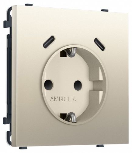 Розетка с заземлением и со шторкой и 2хUSB C, без рамки Ambrella Volt MS MS550510 в Нижнем Новгороде