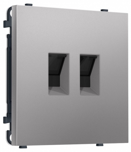 Розетка двойная Ethernet RJ-45 и со шторками, без рамки Ambrella Volt MS MS512110 в Нижнем Новгороде
