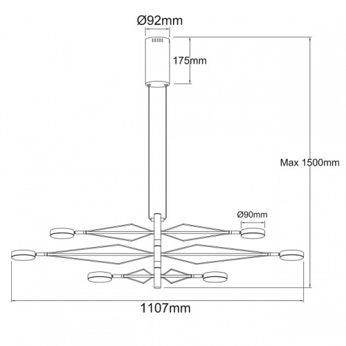 Подвесная люстра DeMarkt Гэлэкси 632017206 в Нижнем Новгороде фото 3