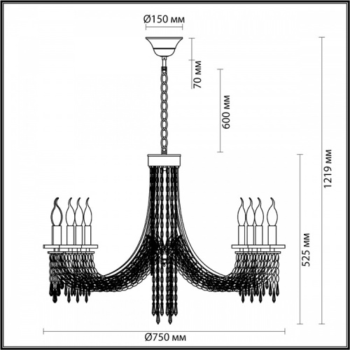 Подвесная люстра Odeon Light Capel 5063/8 в Качканаре фото 5