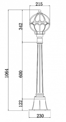 Наземный высокий светильник Maytoni Via O023FL-01G в Можайске фото 2