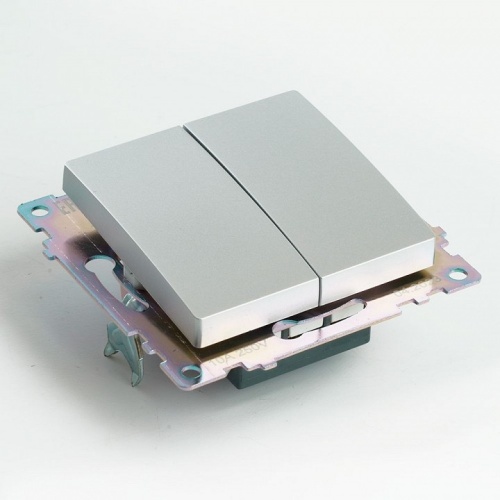 Переключатель двухклавишный без рамки Stekker Катрин 49168 в Нижнем Новгороде фото 6