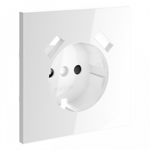 Накладка для розетки с заземлением и со шторками и 2хUSB type A Voltum S70 VLS000901 в Нижнем Новгороде фото 3