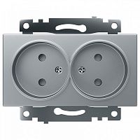 Розетка двойная без заземления и со шторкой, без рамки Stekker Катрин 39583 в Нижнем Новгороде