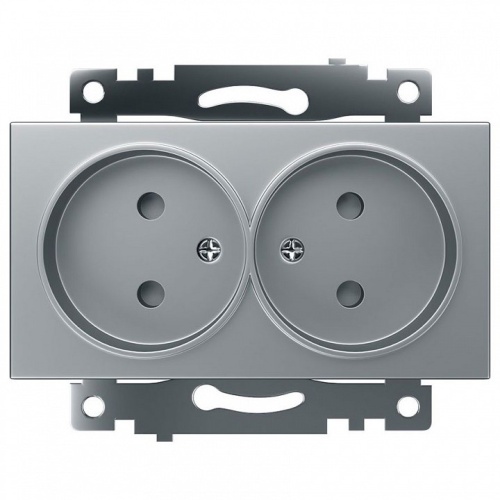 Розетка двойная без заземления и со шторкой, без рамки Stekker Катрин 39583 в Нижнем Новгороде