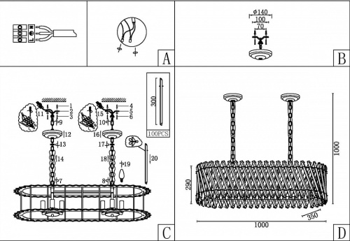Подвесной светильник ST-Luce Fabio SL1170.303.12 в Нижнем Новгороде фото 11