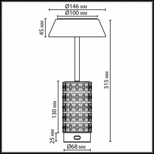 Настольная лампа декоративная Odeon Light Lulu 5454/8TLA в Нижнем Новгороде фото 5