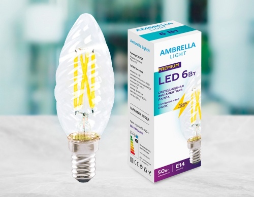 Лампа светодиодная Ambrella Light С37 E14 6Вт 6400K 202126 в Нижнем Новгороде фото 3