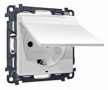 Розетка с заземлением и со шторкой, без рамки с крышкой Ambrella Volt ALFA MA128010 в Нижнем Новгороде