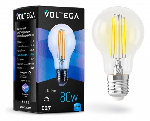 Лампа светодиодная Voltega General purpose bulb E27 8Вт 4000K 5490 в Нижнем Новгороде