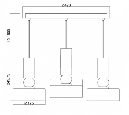 Подвесной светильник Maytoni Void MOD030PL-05GR в Нижнем Новгороде фото 2