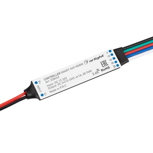 Контроллер SMART-K49-RGBW (12-24V, 4x1A, 2.4G) (Arlight, IP20 Пластик, 5 лет) в Вихоревке фото 2