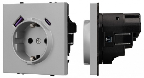 Розетка с заземлением и 2хUSB type A и C, без рамки Arlight SCT-NOBE 059445 в Нижнем Новгороде