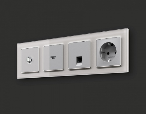 ТВ-розетка без рамки Ambrella Volt ALFA MA413050 в Нижнем Новгороде фото 2