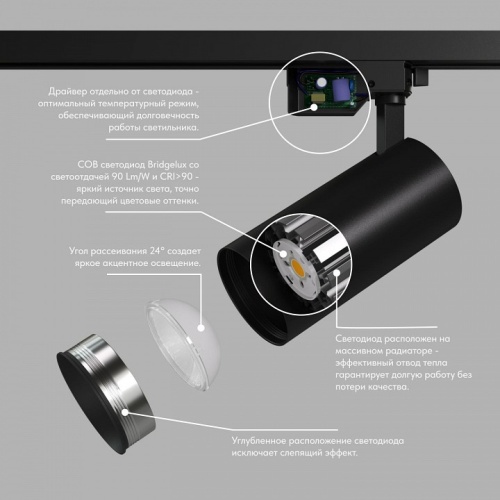 Светильник на штанге Denkirs SOLID KOPER DK6453-BK в Нижнем Новгороде фото 3