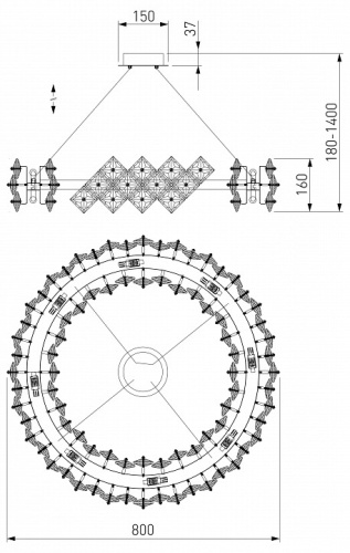 Подвесной светильник Bogate's Rubis 371 Strotskis в Нижнем Новгороде фото 3