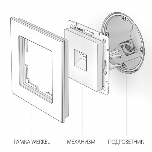 Розетка телефонная RJ-11 Werkel  WL08-RJ-11 в Нижнем Новгороде фото 5