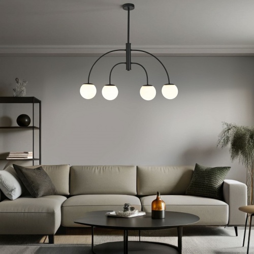 Люстра на штанге Eurosvet Cenacolo 30179/4 черный в Нижнем Новгороде фото 5