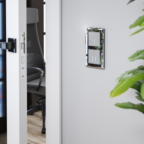 Выключатель одноклавишный с подсветкой без рамки Werkel серебряный W4510006 в Нижнем Новгороде фото 5