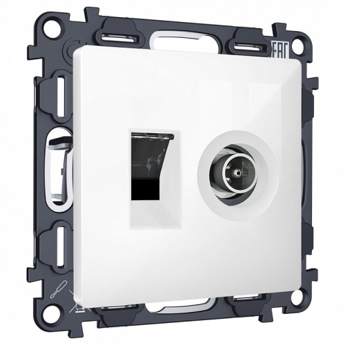 Механизм ТВ-розетки оконечные и розетки Ethernet RJ-45 со шторкам Ambrella Volt ALFA MA112510 в Нижнем Новгороде